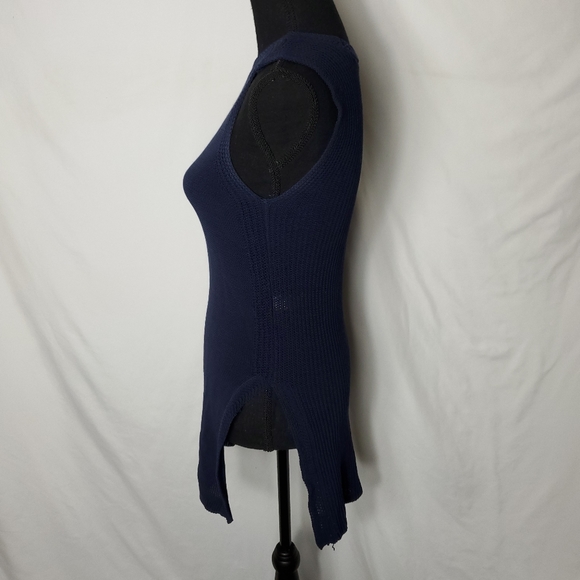 Athleta Navy Blue Sleeveless Side Slit Tunic Size XXS - Picture 7 of 10